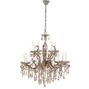 Valeria Smoked Glass 2 Tier Chandelier